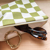 Everyday Pouch - Green Checkerboard