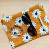 Everyday  Pouch - Mustard Daisy
