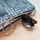 Everyday Pouch - Diamond Raindrops in Charcoal