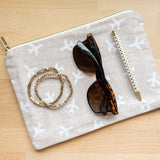 Everyday Pouch - Gray Doodling Jets