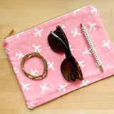 Everyday Pouch - Pink Doodling Jets