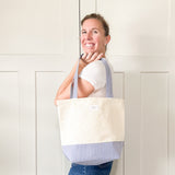 Around Town Tote - Blue Stripe