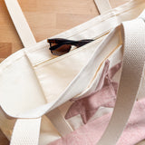 Quilt Block Tote -  Blush Crushed Canvas