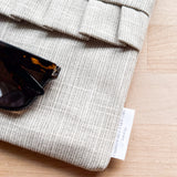 Ruffle Pouch - Textured Linen