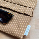 Ruffle Pouch - Caramel Stripes