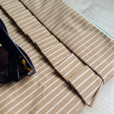 Ruffle Pouch - Caramel Stripes