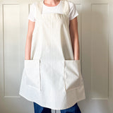 Criss Cross Apron - Khaki Stripe