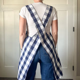 Criss Cross Apron - Navy Plaid