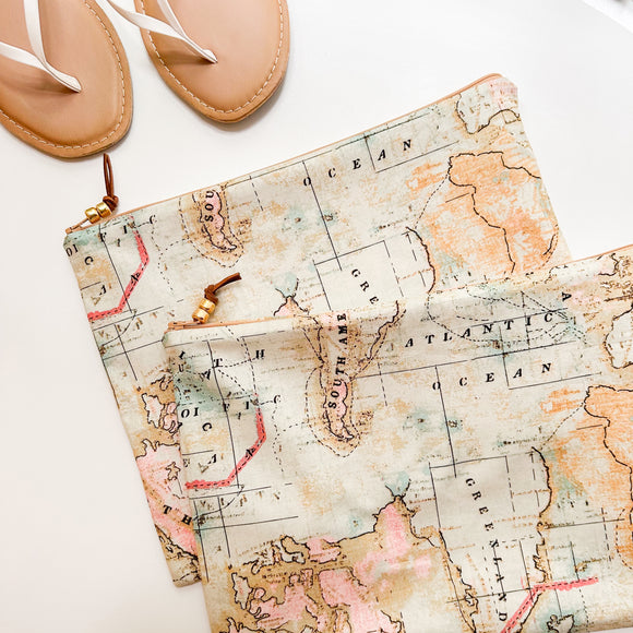 Vintage Map Wet Bag