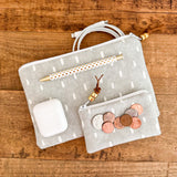 Zip Pouch - Grey Raindrop