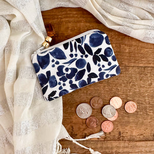 Mini Zip - Blue and White Floral