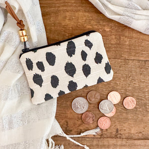 Mini Zip - Black & White Dot