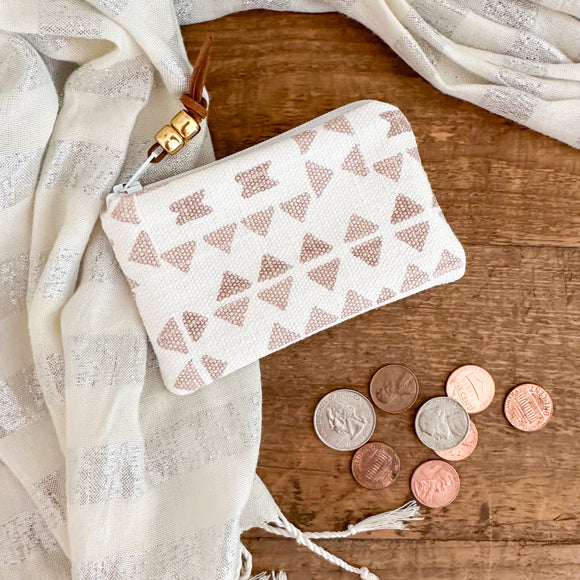 Mini Zip - Blush Aztec