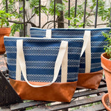 Tote Bag - Blue Aztec