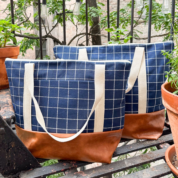 Tote Bag - Blue Plaid