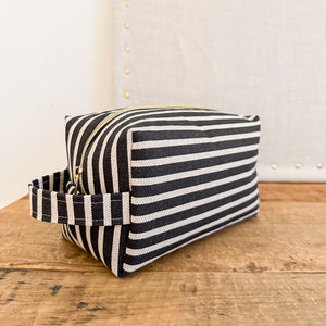 Cube Bag - Black & Ivory Stripe
