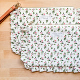 Ruffle Pouch - Vintage Laura Ashley Floral
