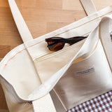 Ruffle Tote - Brown Gingham