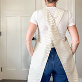 Criss Cross Apron - Khaki Stripe