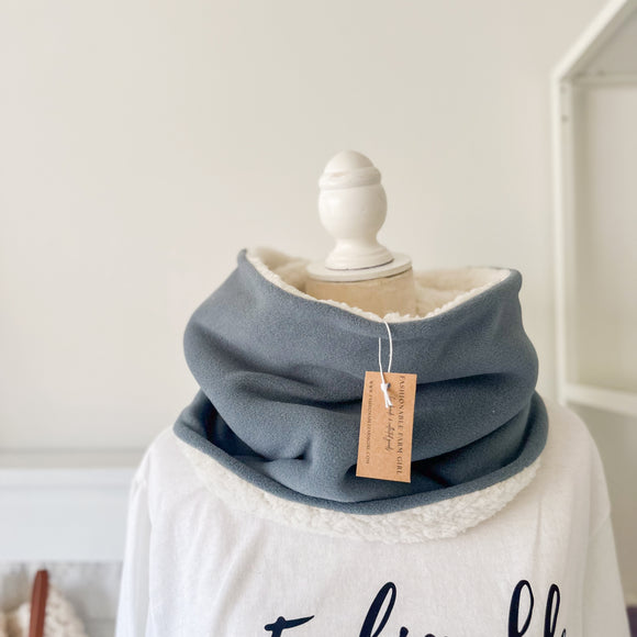 Sherpa Cowl - Steel Blue