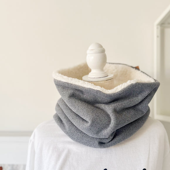 Sherpa Cowl - Blue Grey w/flecks