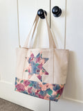 Quilt Block Tote -  Tie Dye Floral