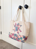 Quilt Block Tote -  Tie Dye Floral