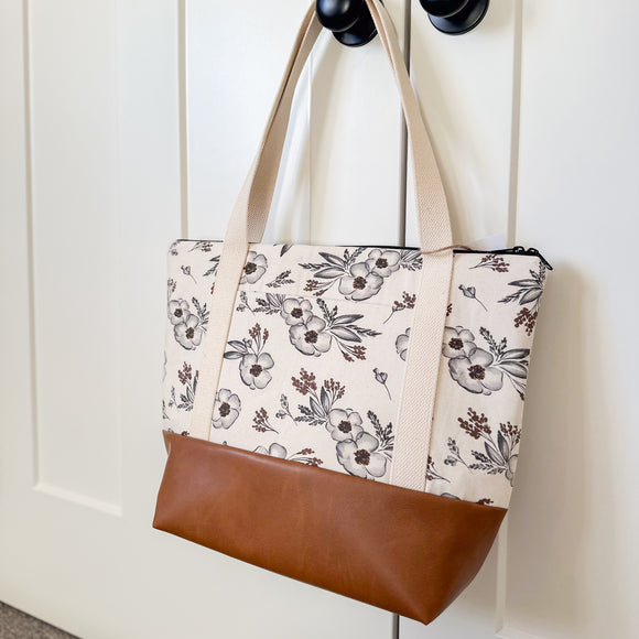 Tote Bag - Natural Floral