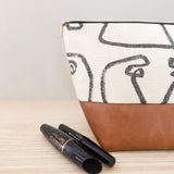 Make Up Bag - Abstract Faces