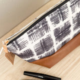 Make Up Bag - Charcoal Squares