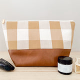 Make Up Bag -Rusty Gingham