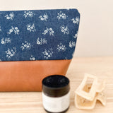Make Up Bag - Denim Daisy