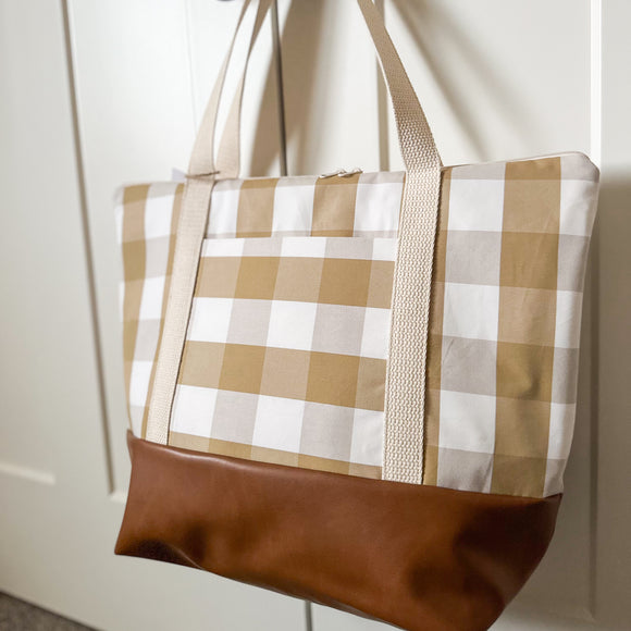 Tote Bag - Rusty Gingham