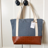 Tote Bag - Denim Dot