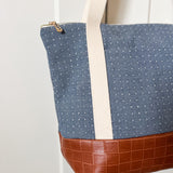 Tote Bag - Denim Dot