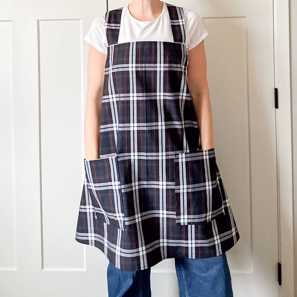 Criss Cross Apron - Christmas Plaid