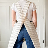 Criss Cross Apron - Black Stripe
