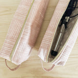 Hair Tool Bag - Dotted Lines in Pink
