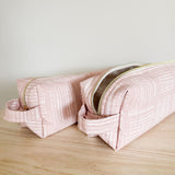 Hair Tool Bag - Dotted Lines in Pink