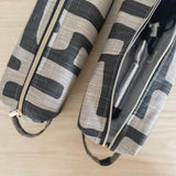 Hair Tool Bag - Black & Grey Abstract Curl