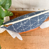 Make Up Bag - Blue Floral Vines