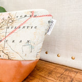 Travel Toiletry Bag - Vintage Map