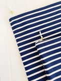 Navy Stripe Wet Bag