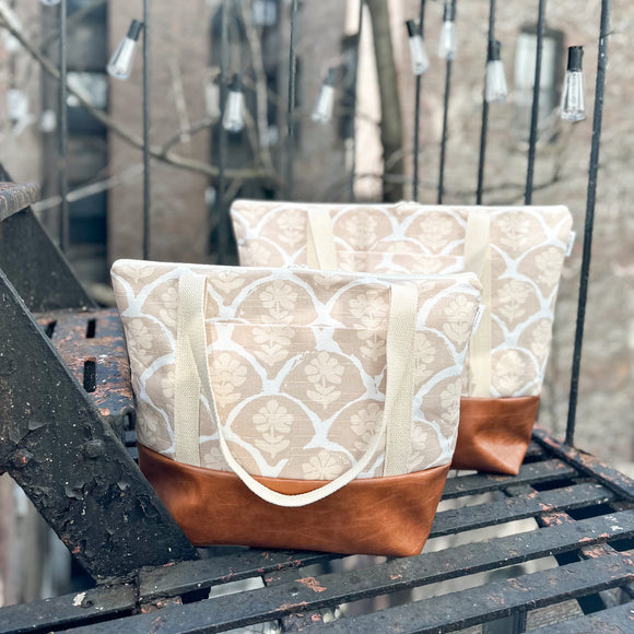 Tote Bag - Blush Scallop Floral
