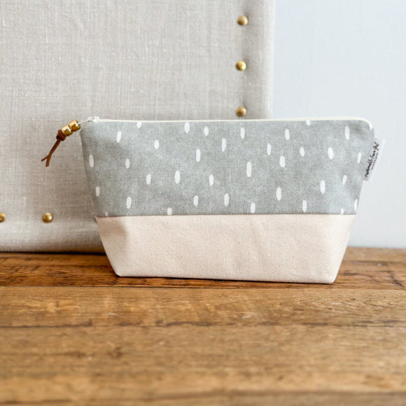 Mini Make Up Bag - Grey Raindrop