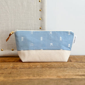 Mini Make Up Bag - Blue Half Moon