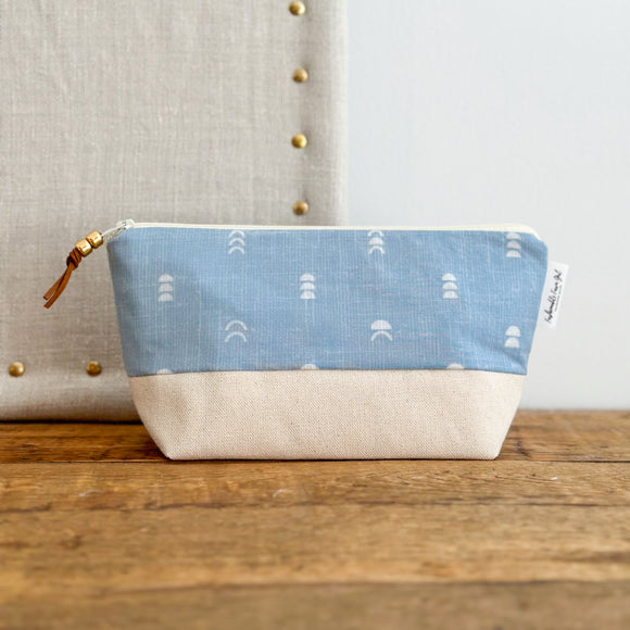 Mini Make Up Bag - Blue Half Moon